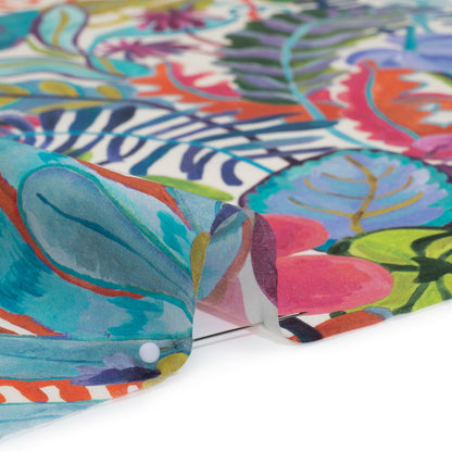 Liberty Fabrics Tana Lawn® - Jungle Trip Blue - Fuchsia, Blue and Green Tropical Plants