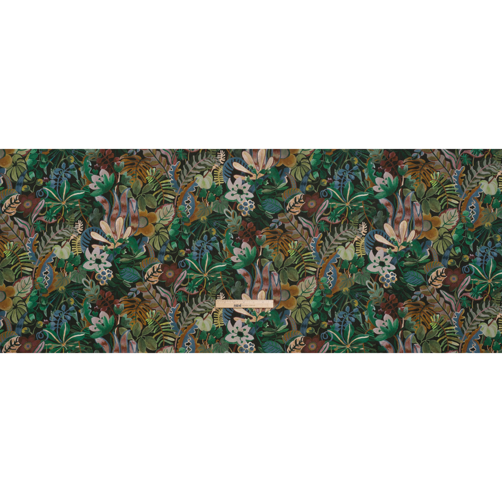 Liberty Fabrics Tana Lawn® - Jungle Trip Green - Dark Green, Teal and Blue Tropical Plants Full