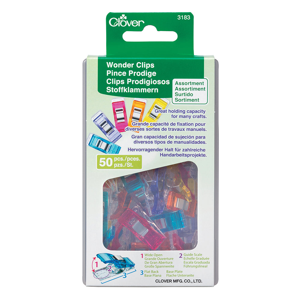 Clover Wonder Clips - Assorted Colors - 50 pc