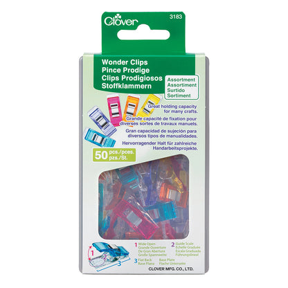 Clover Wonder Clips - Assorted Colors - 50 pc