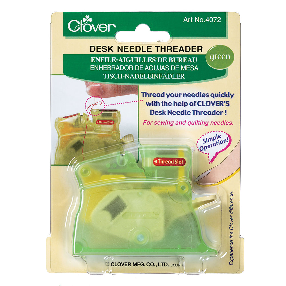 Clover Desk Needle Threader - Green Drape