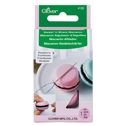 Clover Sweet 'n' Sharp Macaron - Needle Holder and Sharpener - Raspberry