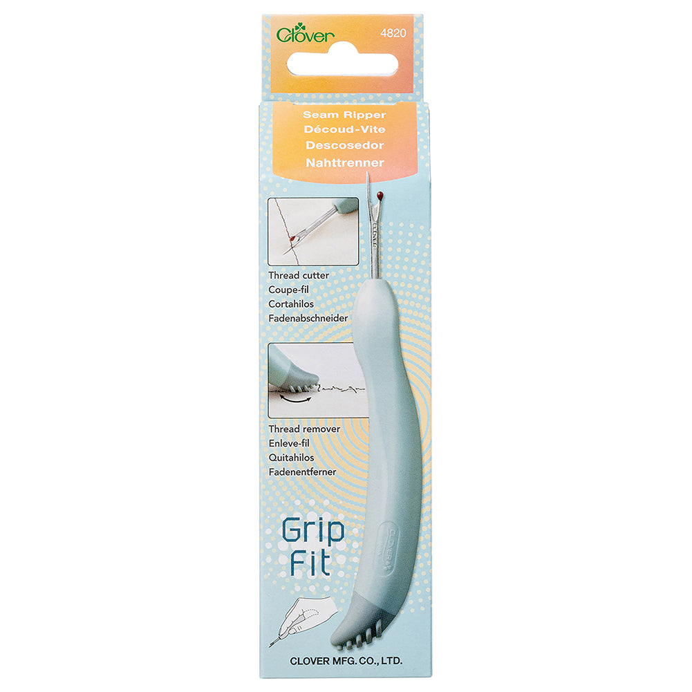 Clover Grip Fit Seam Ripper with Thread Remover - Folded