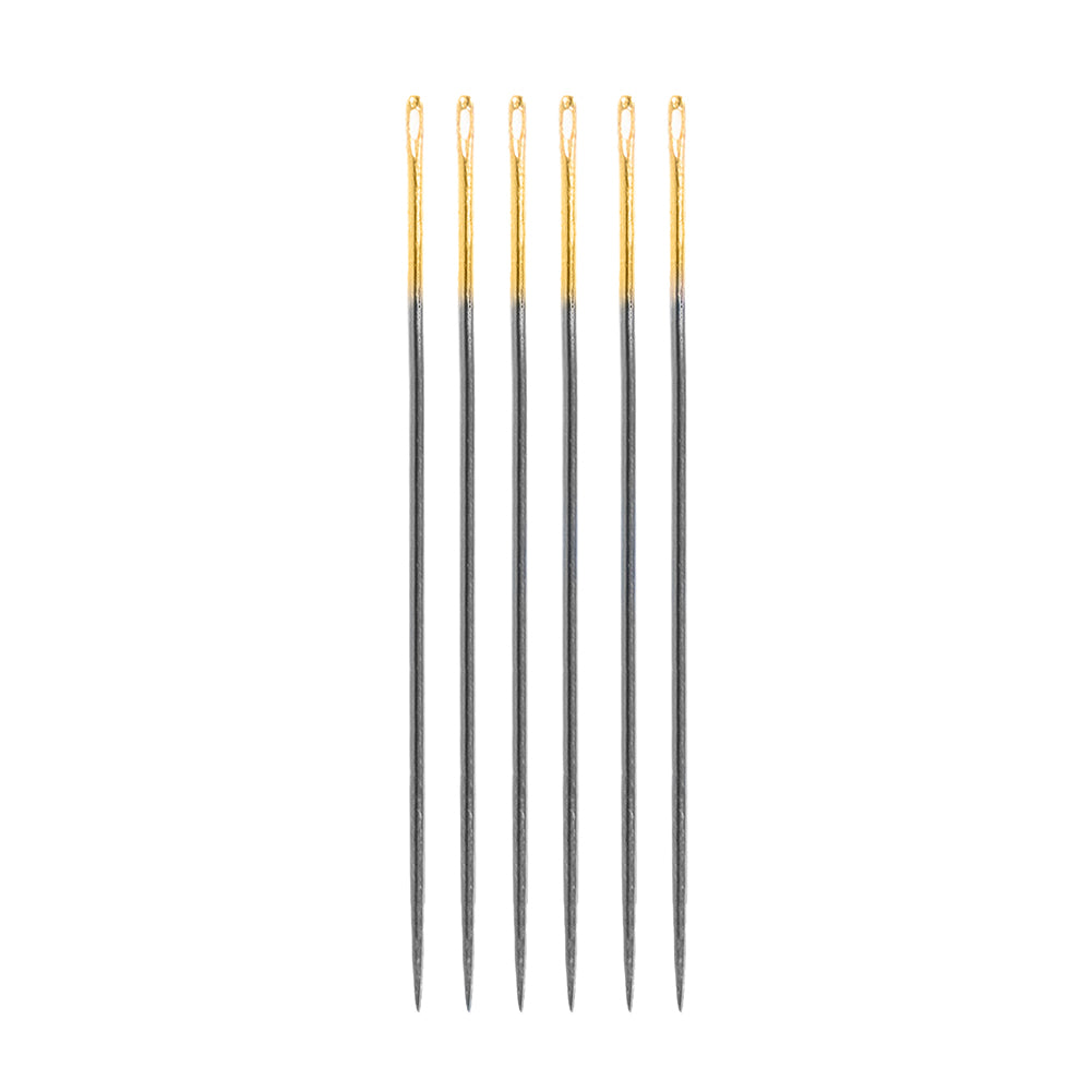 Clover Black Gold Quilting Between Needles - Size 10 - 6 ct Detail