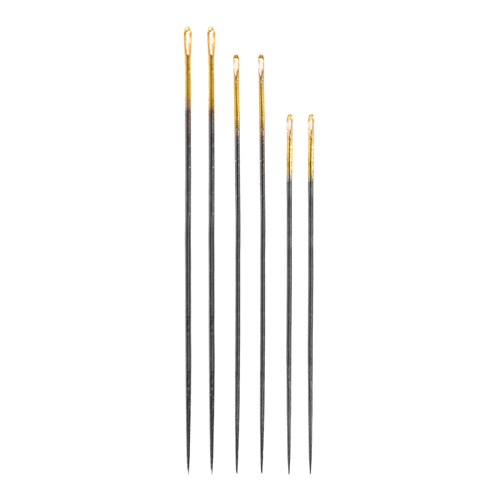 Clover Black Gold Applique/Sharp Needles - Assorted Sizes 9, 10, 12 - 6 ct - Folded - Image 2 of 2