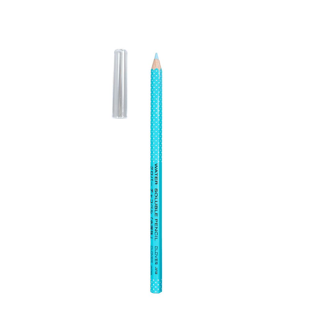 Clover Water Soluble Fabric Pencil - Blue Folded