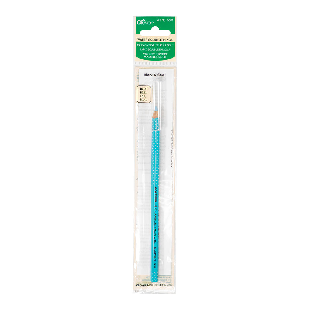 Clover Water Soluble Fabric Pencil - Blue