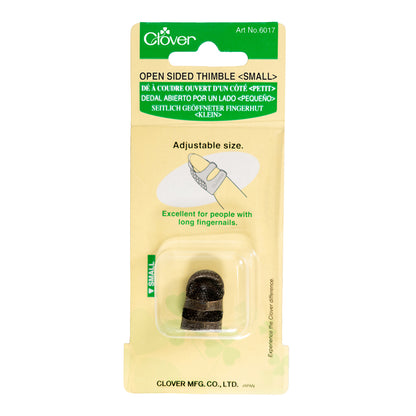 Clover Open Sided Metal Thimble - Small