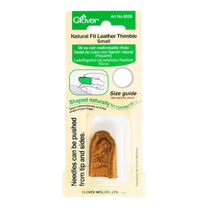 Clover Natural Fit Leather Thimble - Small