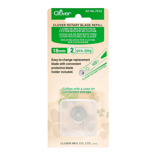 Clover Rotary Cutter Blade Refill - 18mm - 2 ct