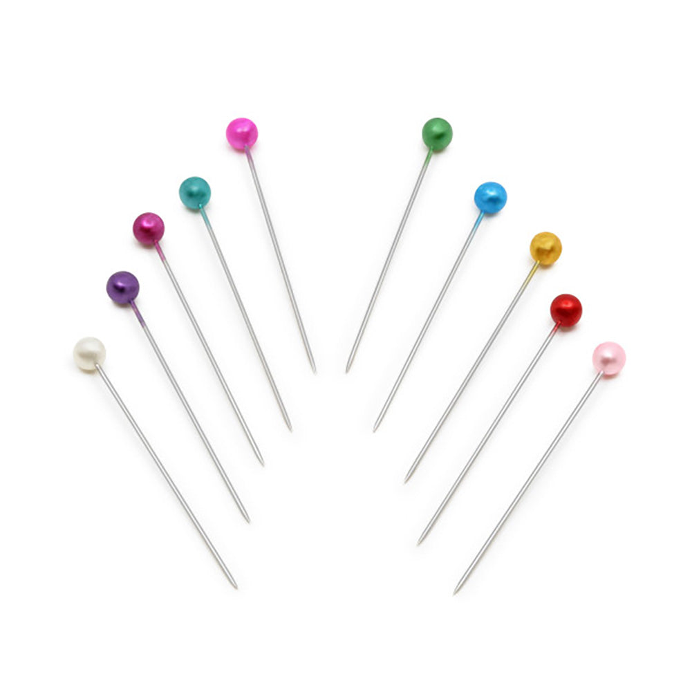 Dritz Long Pearlized Pins - 1.5" Assorted Colors - 40 ct Folded