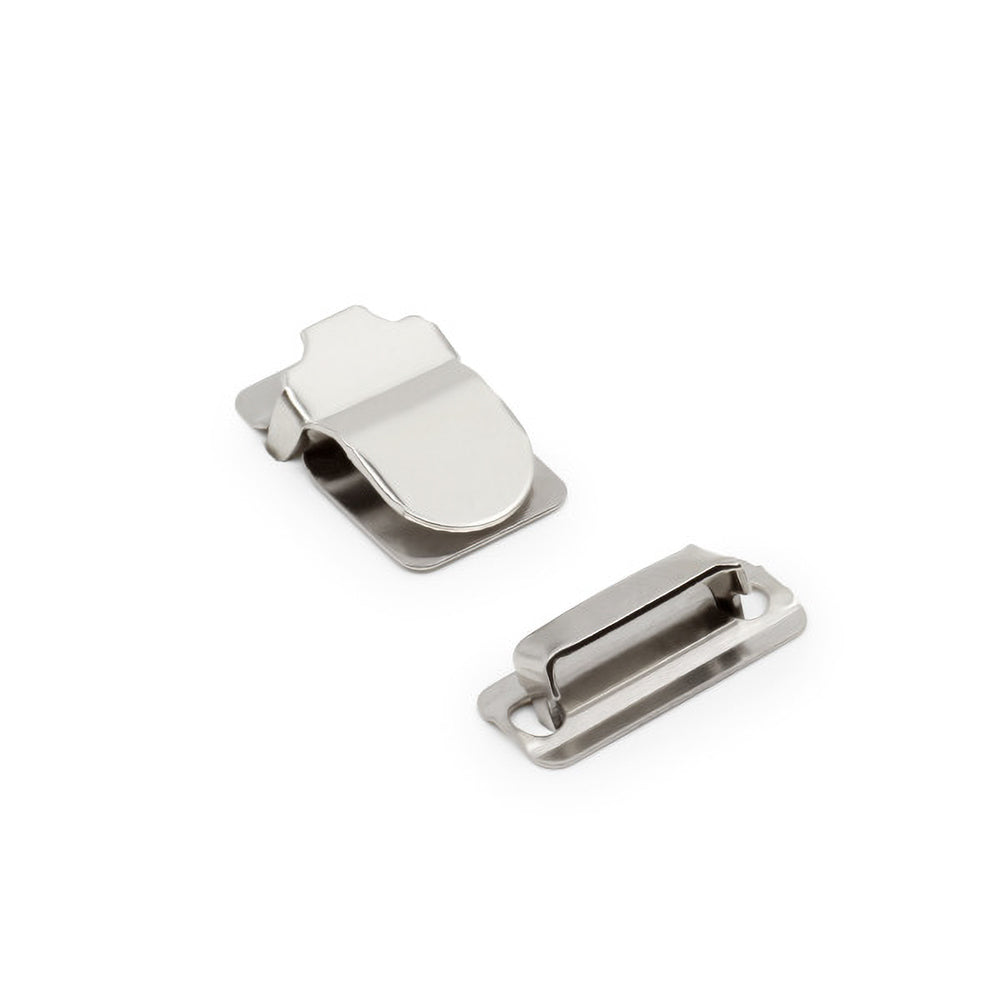 Dritz No-Sew Wide Hook & Eye Closures - Nickel - 4 Sets Folded