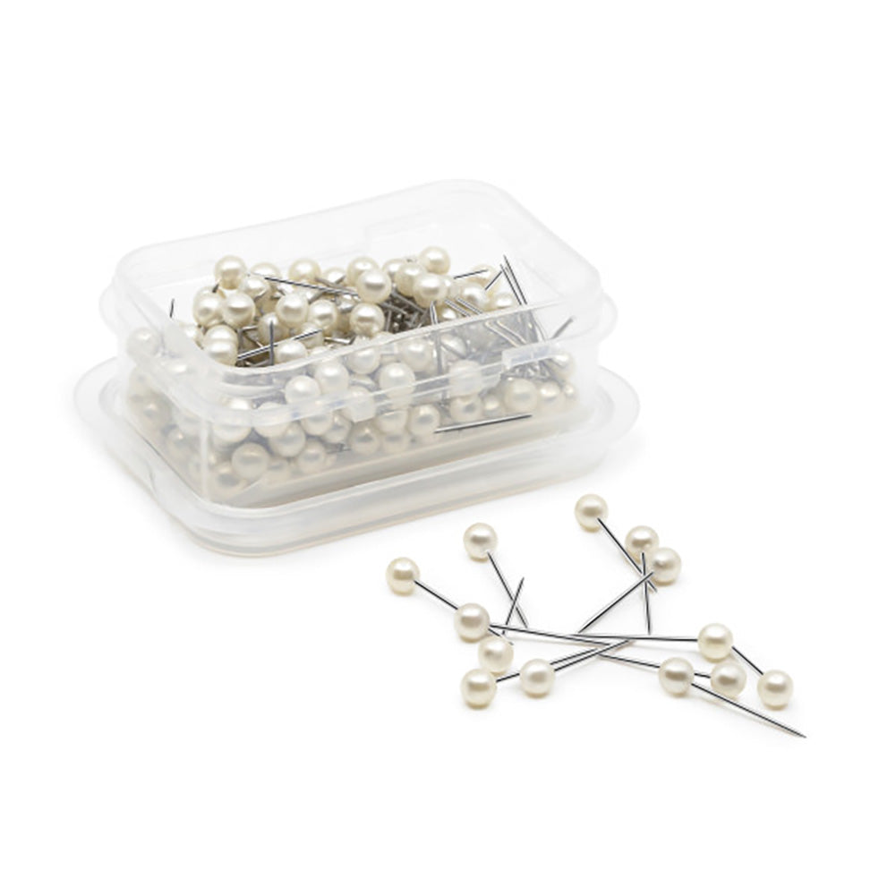 Dritz Petite Pearlized Pins - 0.75" White - 150 ct - Folded
