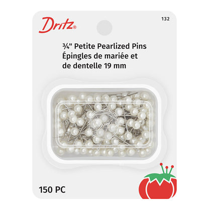 Dritz Petite Pearlized Pins - 0.75" White - 150 ct