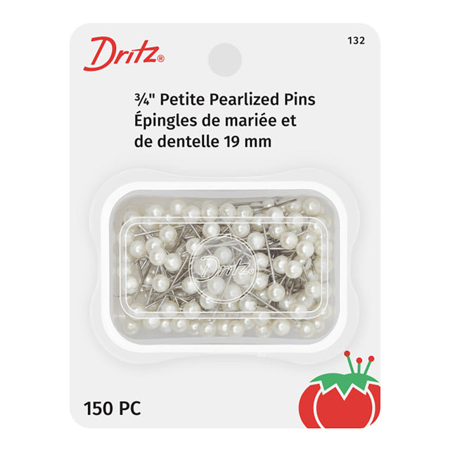 Dritz Petite Pearlized Pins - 0.75" White - 150 ct