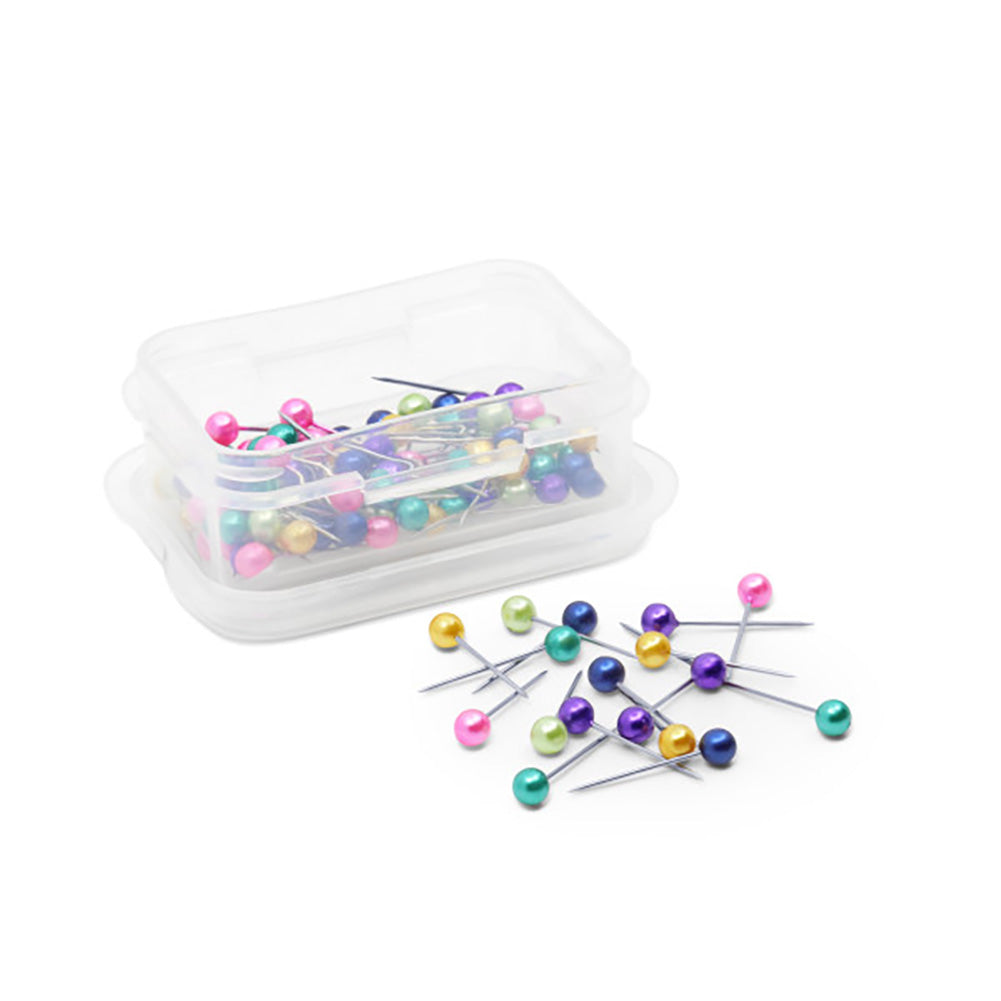 Dritz Petite Pearlized Pins - 3/4" Assorted Colors - 100 ct Folded