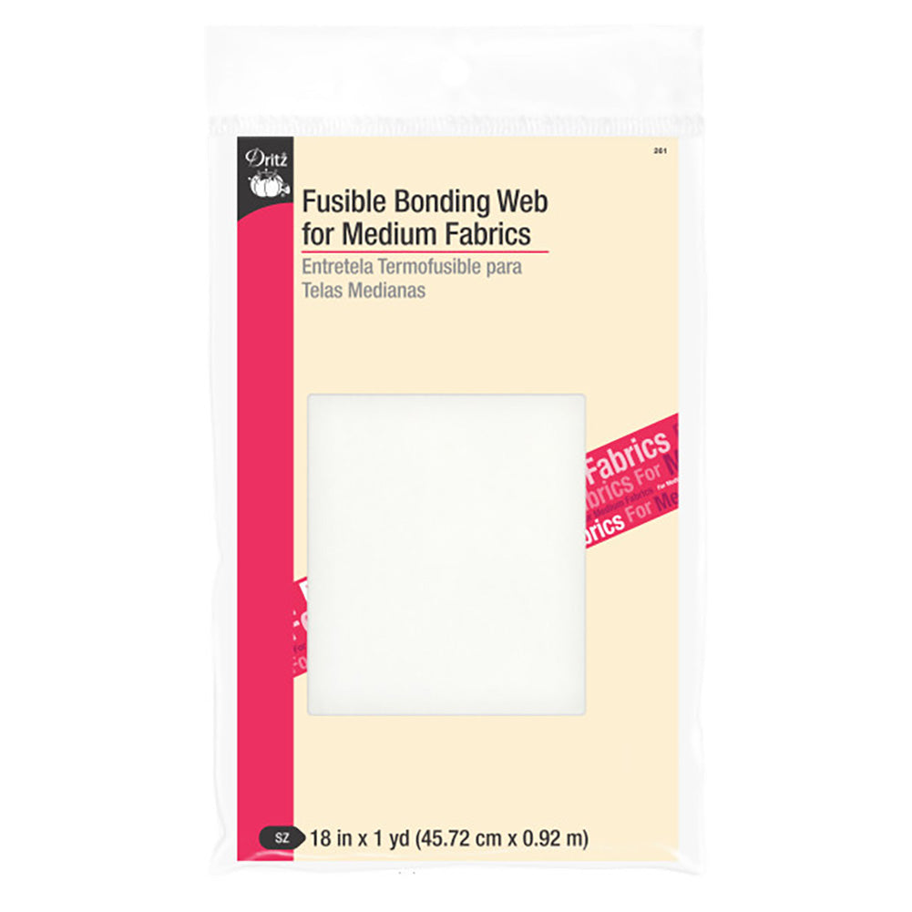 Dritz Fusible Bonding Web for Medium Fabrics - 18" x 1yd