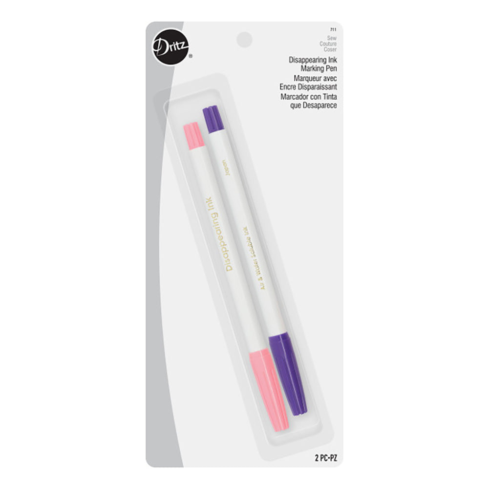Dritz Disappearing Ink Marking Pens - Assorted - 2pc