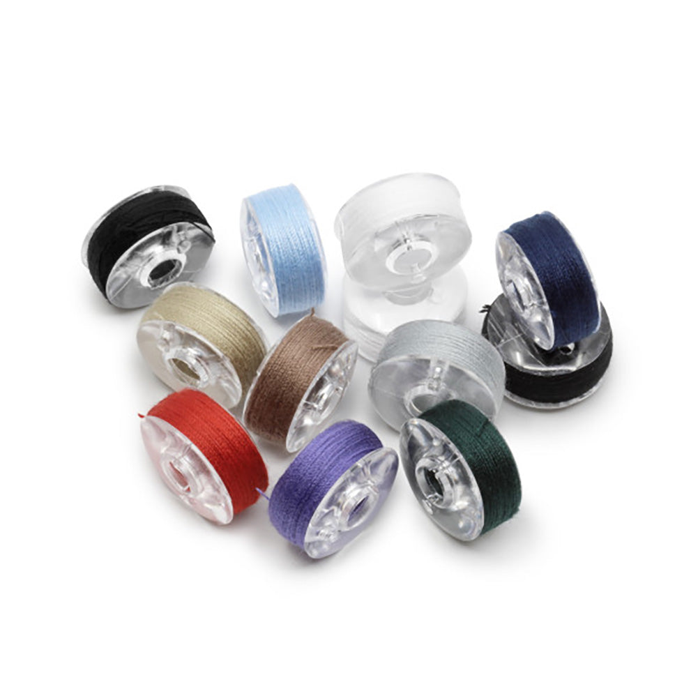 Dritz Class 66 Pre-Filled Bobbins - Assorted Colors - 12ct - Folded