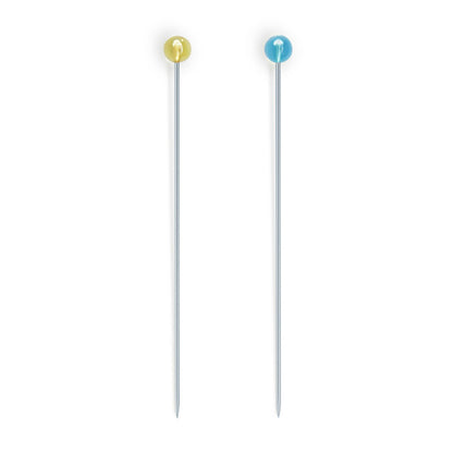 Dritz Crystal Glass Head Pins - 1.875" Assorted Colors - 100 PC Full