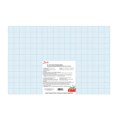 Dritz Gridded Template Plastic - Semi-Opaque - 12"x 18"