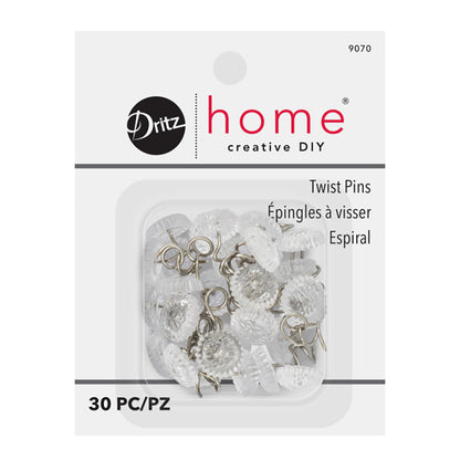 Dritz Home Twist Pins - Clear - 30 PC