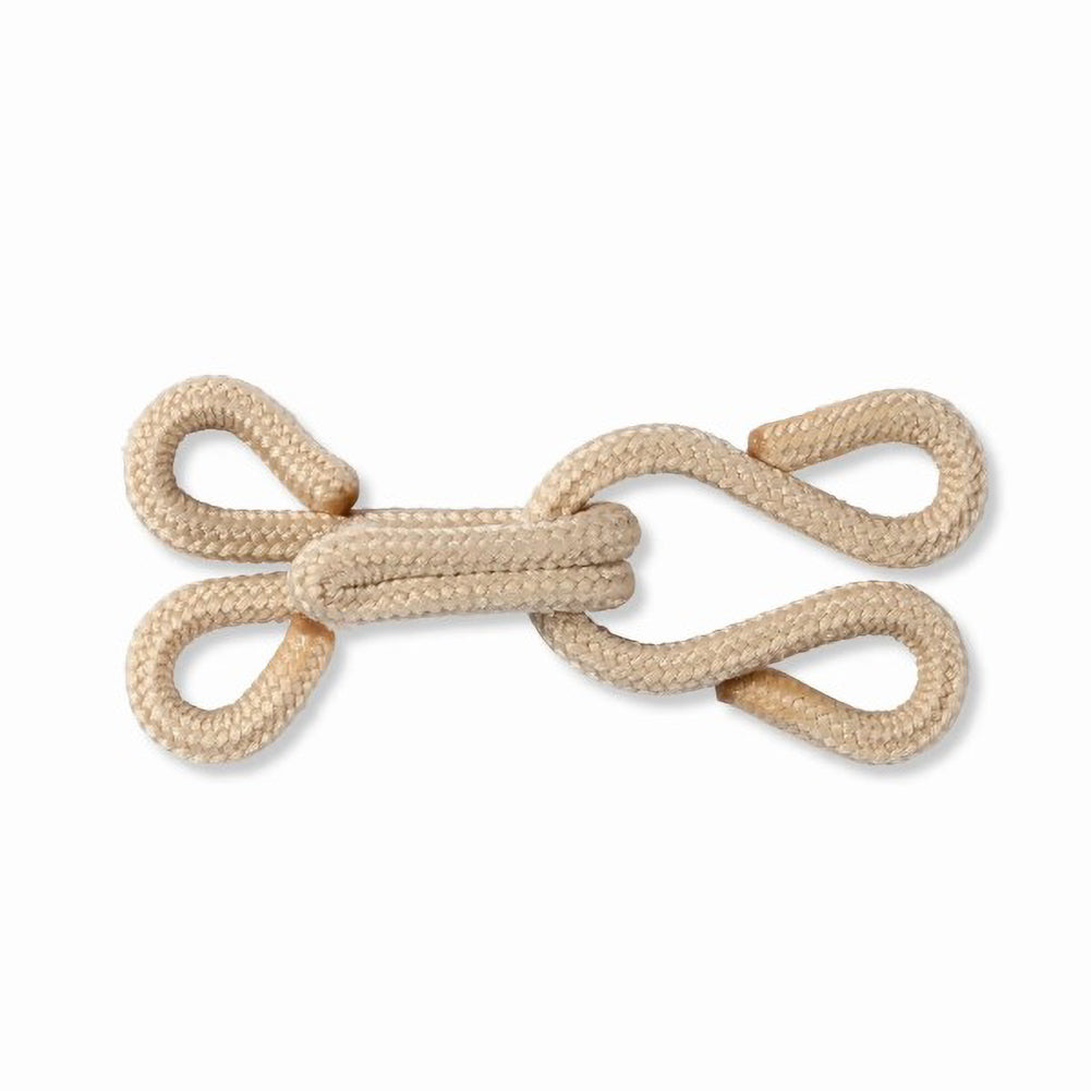 Prym Fur Hooks & Eyes - Light Beige Fabric Covered - 3 Sets - Folded
