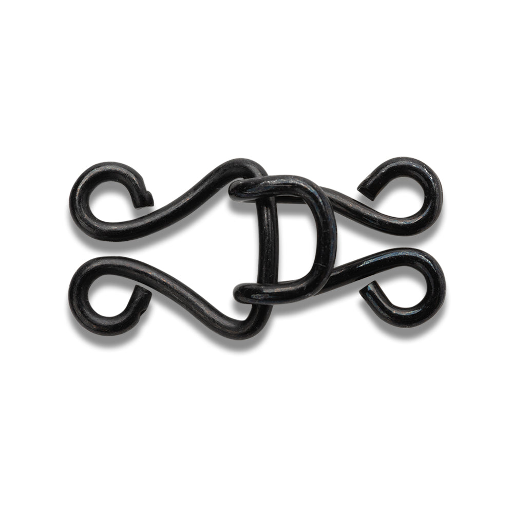 Prym Corset Hooks & Eyes - Black Brass Size 13 - 6 Sets Detail