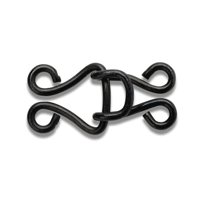 Prym Corset Hooks & Eyes - Black Brass Size 13 - 6 Sets Detail