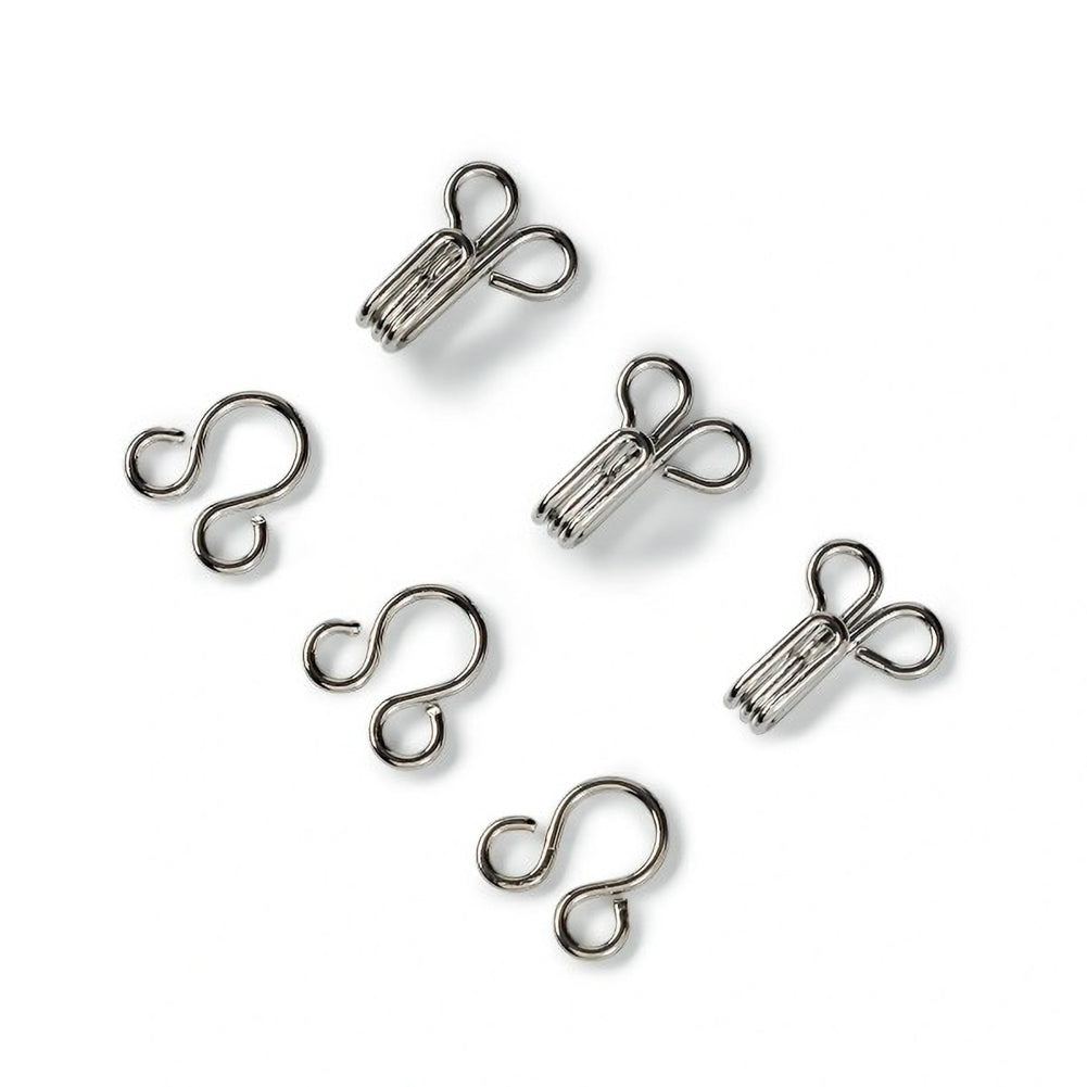 Prym Hooks & Eyes - Silver Size 1 - 12 Sets Folded