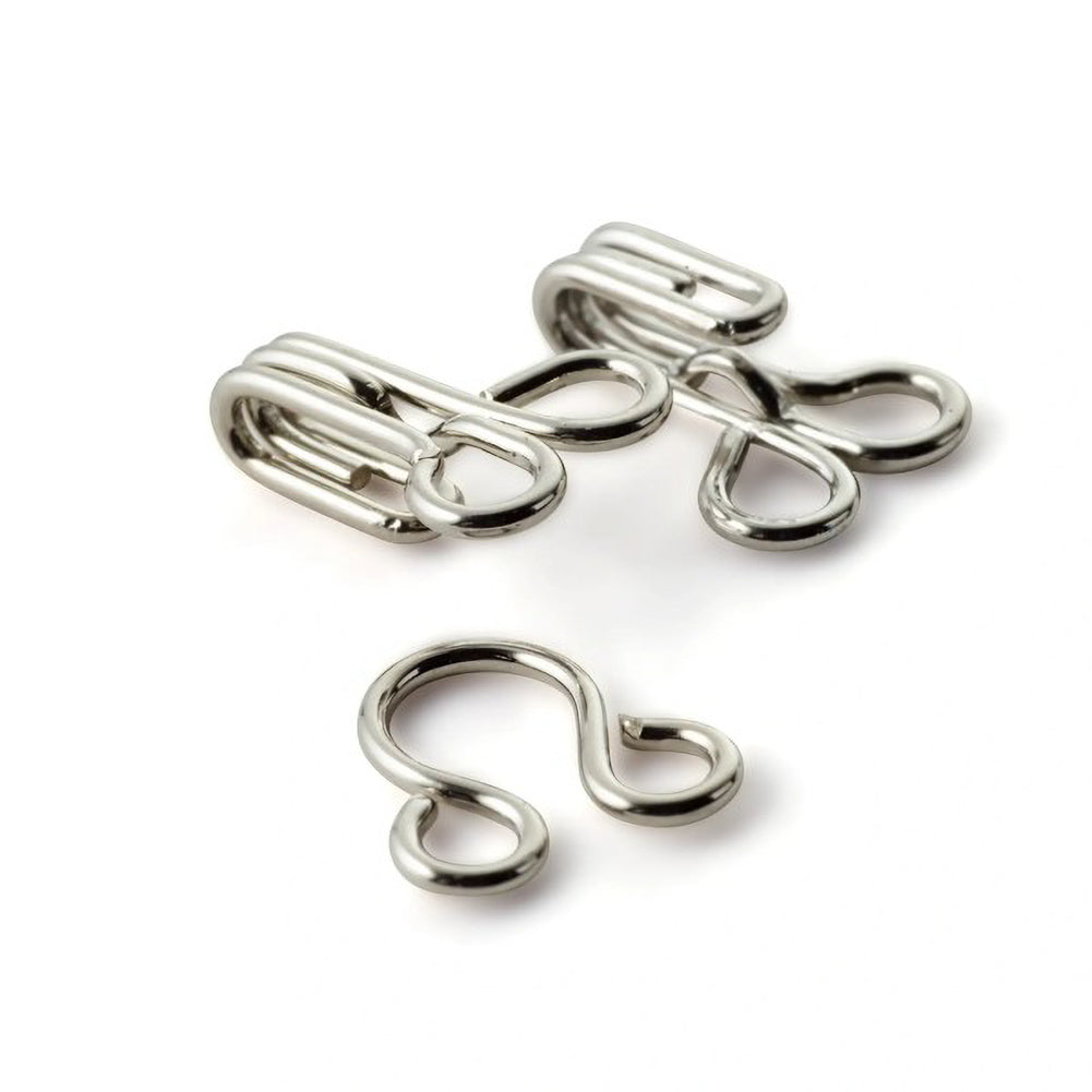Prym Hooks & Eyes - Silver Size 1 - 12 Sets Detail