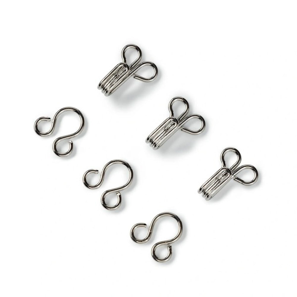 Prym Hooks & Eyes - Silver Size 2 - 12 Sets Folded