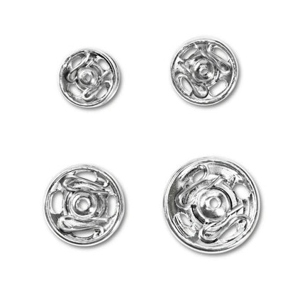 Prym Sew-On Snap Fasteners - Silver Assorted 6-11mm - 20 ct Folded