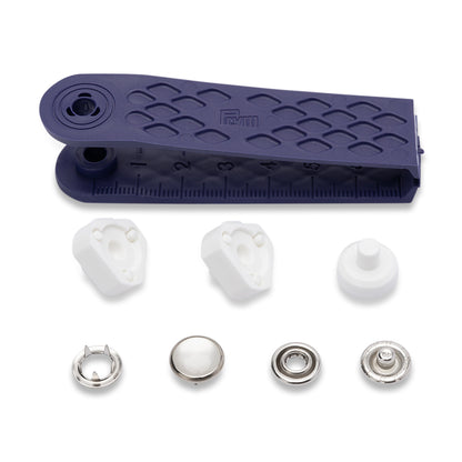 Prym Jersey Press Fasteners and Tools - Pearl Capped 12mm - 6pc Folded