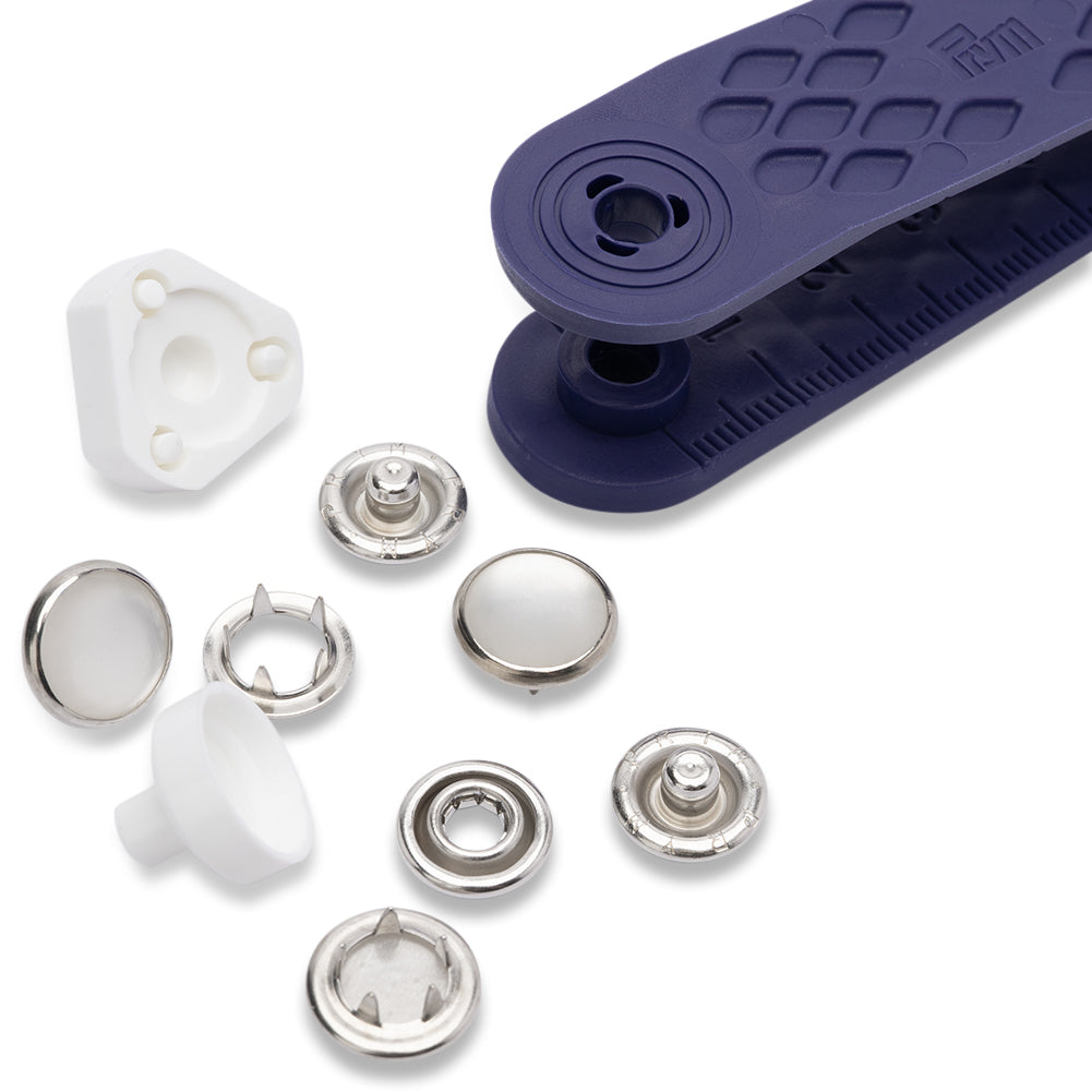 Prym Jersey Press Fasteners and Tools - Pearl Capped 12mm - 6pc Detail