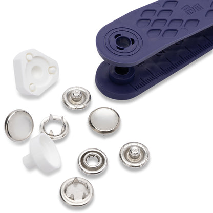Prym Jersey Press Fasteners and Tools - Pearl Capped 12mm - 6pc Detail