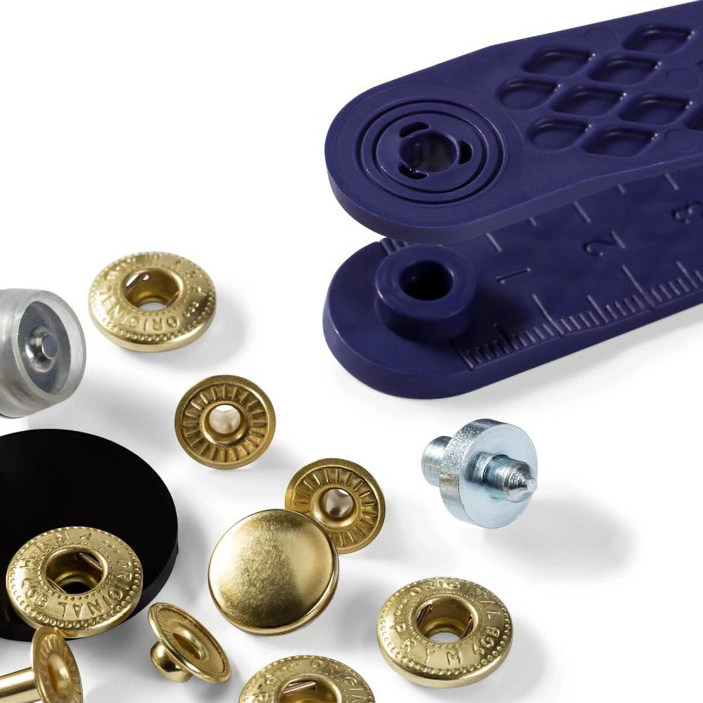 Prym Anorak Press Fasteners with Tools - Gold 12mm - 10pc Folded