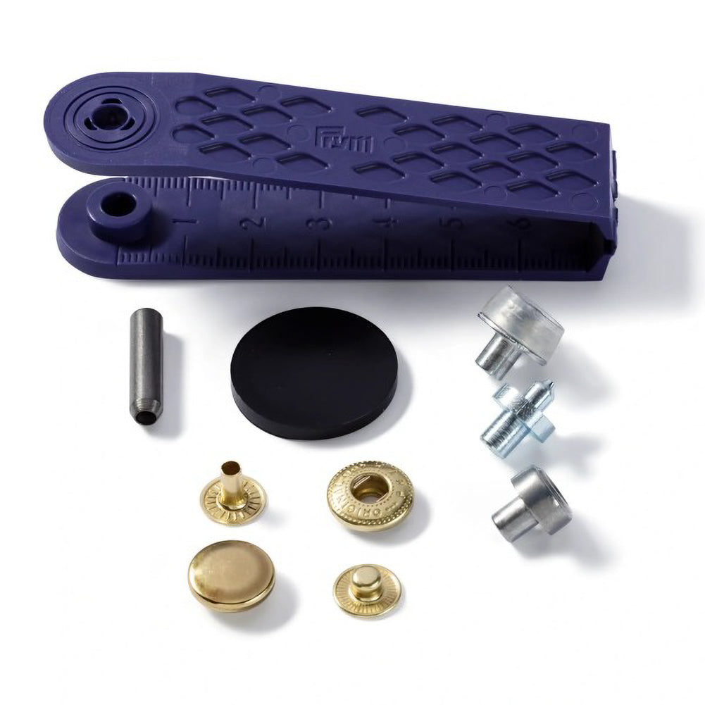 Prym Anorak Press Fasteners with Tools - Gold 12mm - 10pc Detail
