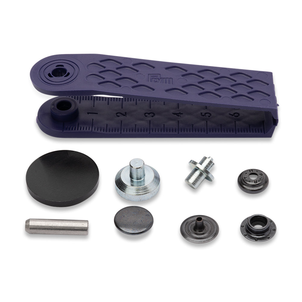Prym Sport Mini Press Fasteners with Tools - Silver 13mm - 10pc Detail