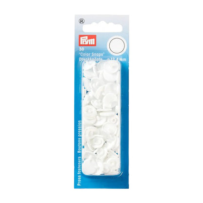 Prym Color Snaps - White 12.4mm - 30pc