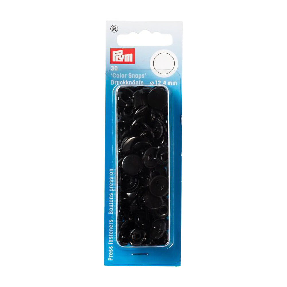 Prym Color Snaps - Black 12.4mm - 30pc