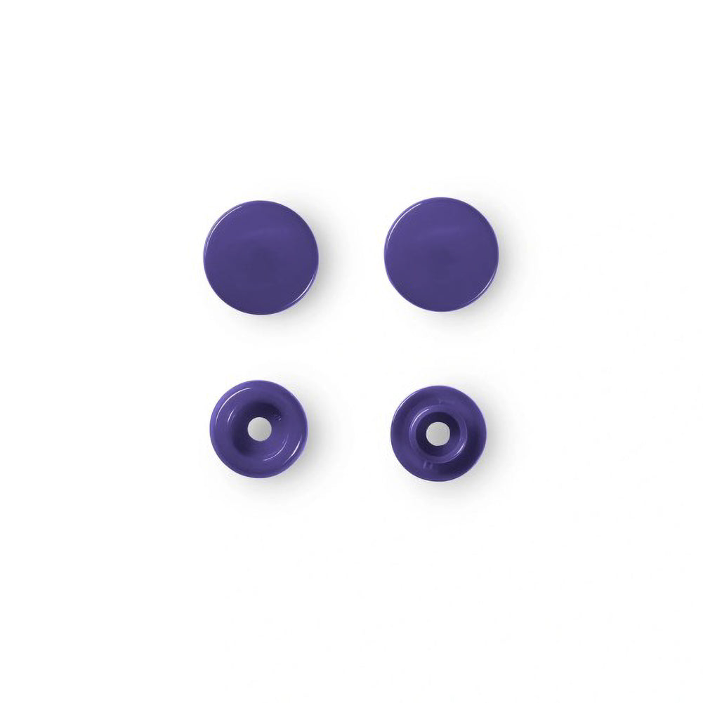 Prym Color Snaps - Purple 12.4mm - 30pc - Folded