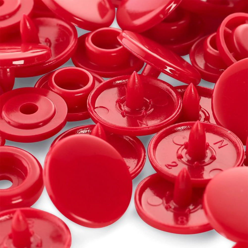 Prym Color Snaps - Red 12.4mm - 30pc Detail