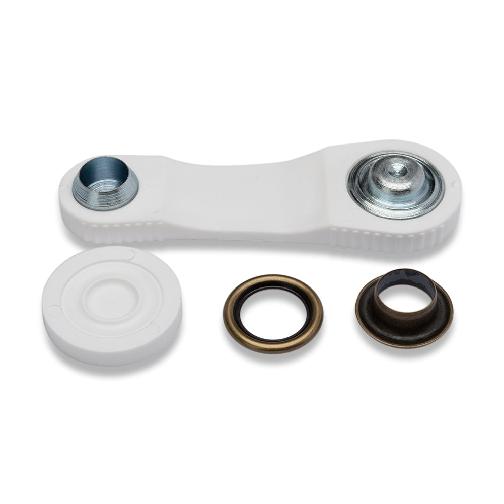 Prym Eyelets with Washers with Tools - Antique Brass 11mm - 15pc Detail