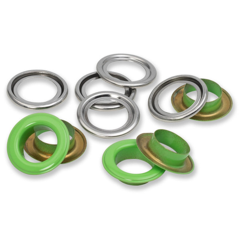Prym Eyelets with Washers - Light Green 14mm - 15pc - Folded