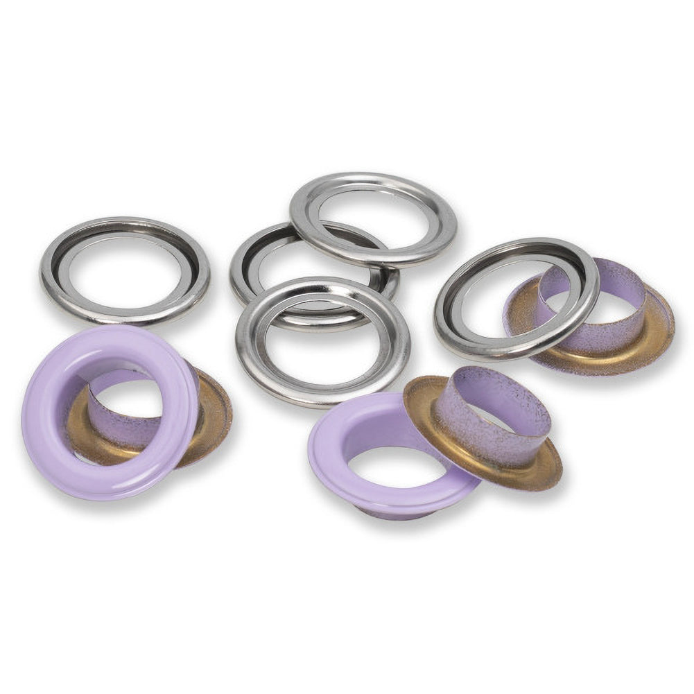 Prym Eyelets with Washers - Lilac 14mm - 15pc - Folded
