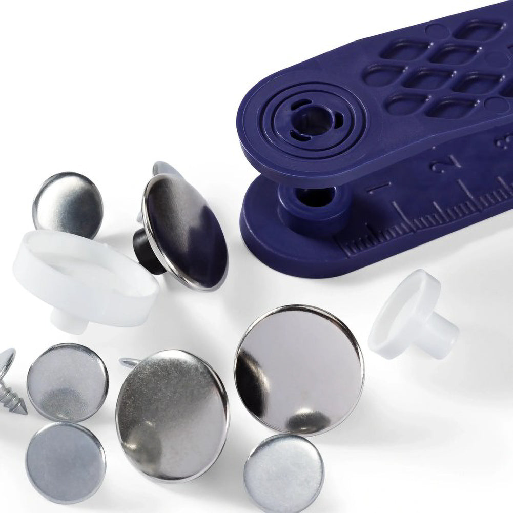 Prym Jeans Buttons - Silver 17mm - 8pc Folded