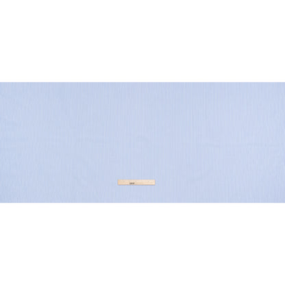 Cotton Shirting - Blue Bell and White Chambray Stripes - Deadstock