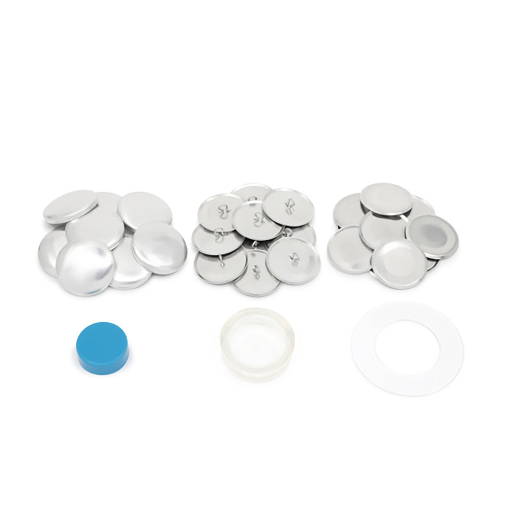 Dritz Craft Cover Button Kit - Nickel - 1.125", 10 Sets - Full