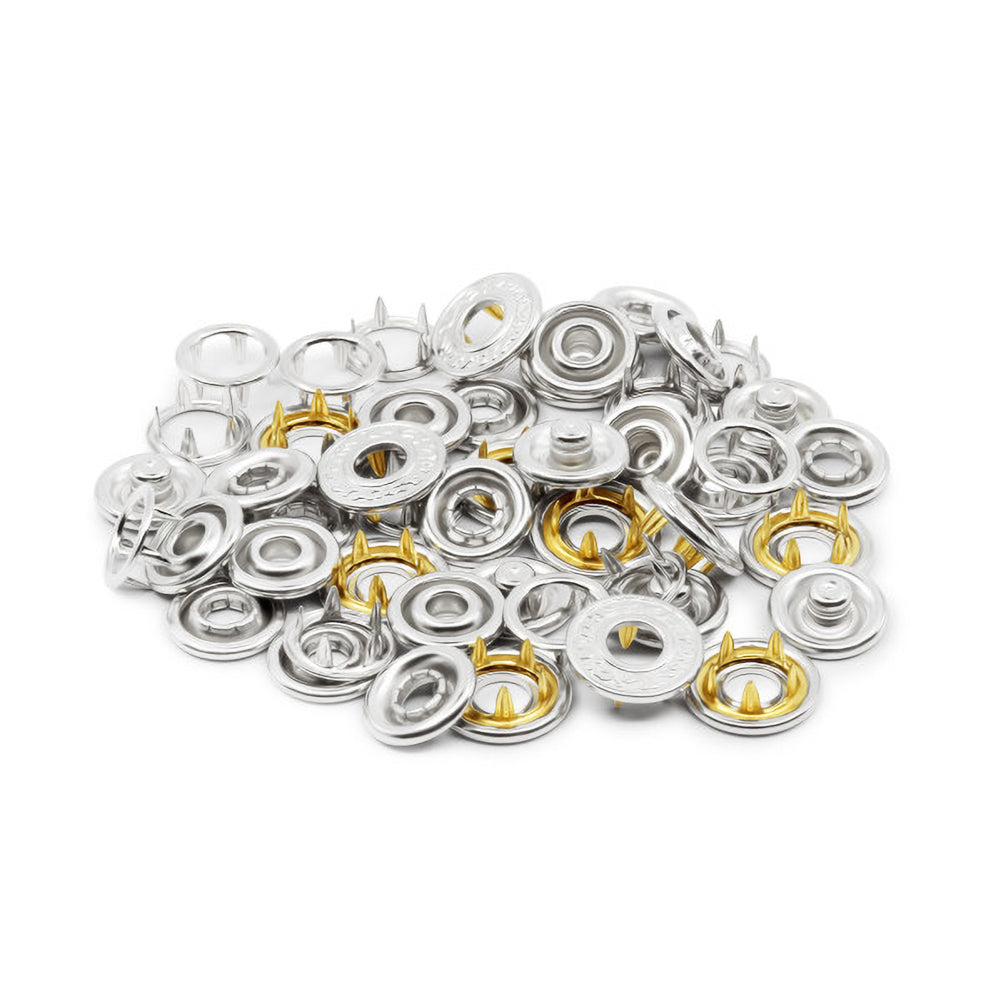 Dritz Decorative Snap Fasteners - 12mm Nickel - 12 sets - Drape